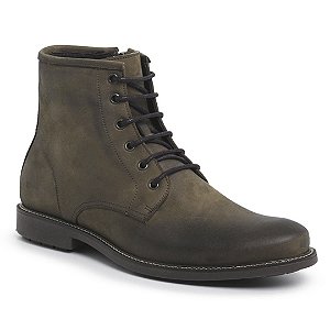 Bota Casual Masculina Couro Oliva Nobuck Oakville